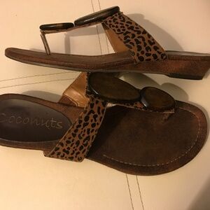 Coconuts by Matisse, cheetah wedge T-strap sandal